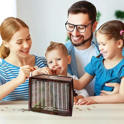 VIYOM Wooden Saving Cash Box(1 Compartments)