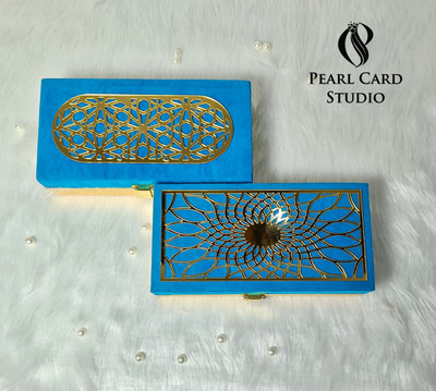 Pearlcardstudio Elegant Shagun Gift Boxes – Perfect for Gifting on Every Occasion (pack of 2) Cash Box(2 Compartments)