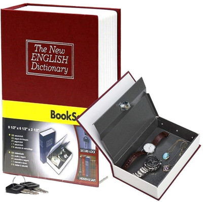 MOSHTU Unique Hidden Secret Book Safe Vault Box with 2 Keys Jewelry Money Locker Cash Box(1 Compartments)
