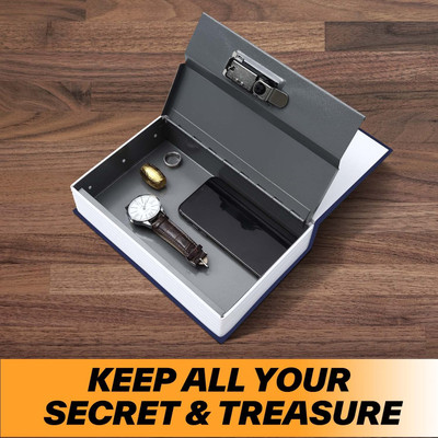 Wishbone BOOK SAFE NUMBER LOCK BIG Iron Book Safe Numeric Jewellery Cash Box Safe Locker(Keypad)