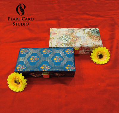 Pearlcardstudio Elegant Shagun Gift Boxes – Perfect for Gifting on Every Occasion (pack of 2) Cash Box(1 Compartments)