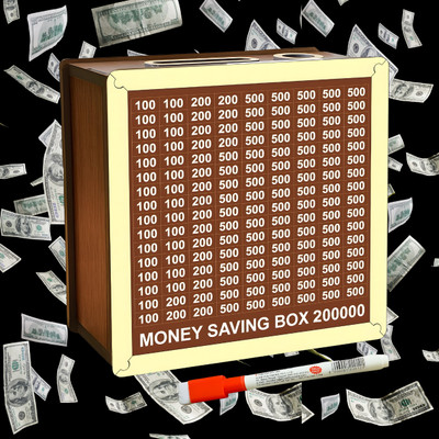 dhanalkshmii Store Gold Piggy Cash Box(2 Compartments)