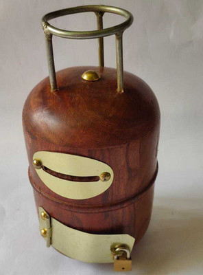 RK Handicraft Cylinder Money Bank Cash Box(1 Compartments)