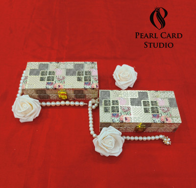 Pearlcardstudio Elegant Shagun Gift Boxes – Perfect for Gifting on Every Occasion (pack of 2) Cash Box(1 Compartments)