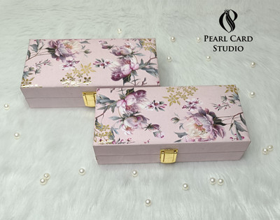 Pearlcardstudio Elegant Shagun Gift Boxes – Perfect for Gifting on Every Occasion (pack of 2) Cash Box(2 Compartments)