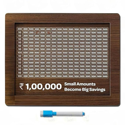 shivu craft Stepwise Money Saving Coin Bank for Budget Planning Coin Bank(Brown)