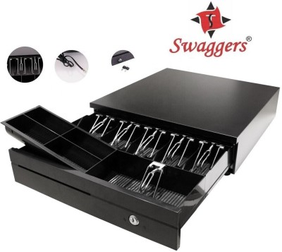 SWAGGERS Billing Machine Cash Drawer with 6 Notes and 4 Coin Slots !! 1 Year Warranty !! Cash Box(13 Compartments)