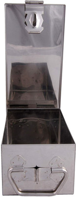 GINOSET SS Locker Jewellery Cash ,Check Book Box Multi purpose use Size- 10 Inch Cash Box(1 Compartments)