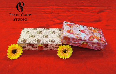 Pearlcardstudio Elegant Shagun Gift Boxes – Perfect for Gifting on Every Occasion (pack of 2) Cash Box(1 Compartments)