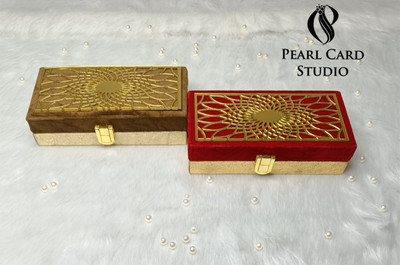 Pearlcardstudio Elegant Shagun Gift Boxes – Perfect for Gifting on Every Occasion (pack of 2) Cash Box(2 Compartments)