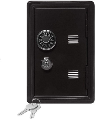LIVRA Compact Money Safe Box with Key and Dial Lock | Metal Security Locker Cash Box(2 Compartments)