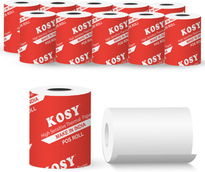 KOSY POS Thermal Paper Roll Pack of 10 Swipe Machine Receipt Paper Thermal Cash Register Paper(57 mm x 35 mm)