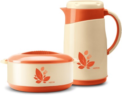 MILTON Collectible Gift Set (New Orchid 1500 Casserole and Viva Tuff 1000) Orange Thermoware Casserole(2260 ml)