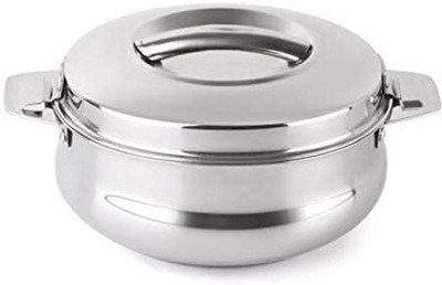 Dynore Stainless Steel Double Walled Insulated Belly shape Casserole 2500ml Thermoware Casserole(2500 ml)