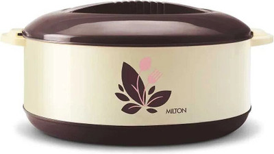 MILTON Orchid 2500 Inner Stainless Steel Serving Casserole Cook and Serve Casserole(2360 ml)