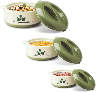 MILTON Orchid JR. Set Pack of 3 Thermoware Casserole(450 ml, 840 ml, 1260 ml)