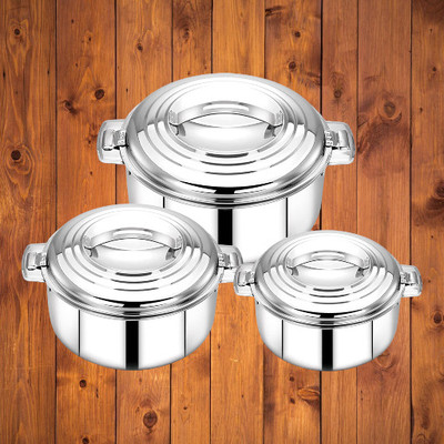 MITHALI Pack Of 3-69 Cookware Set(Steel, 3 - Piece)