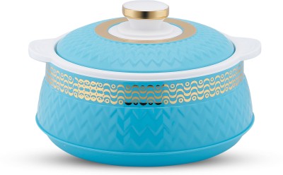Dhara Stainless Steel Crystal 2500 PU Insulated Inner Steel Casserole Blue Thermoware Casserole(2000 ml)