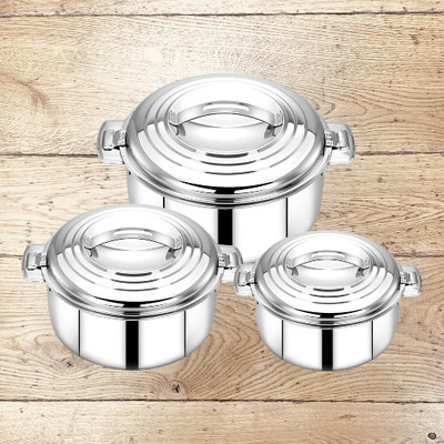 MITHALI Pack Of 3-91 Cookware Set(Steel, 3 - Piece)