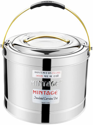 Mintage Stainless Steel Hot Pot 10 Liters | Serving Pot for Better Serve Thermoware Casserole(10000 ml)