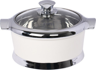 JAYPEE Jazz Casserole with Lockable Glass Lid for Serving gifting Multi Use Thermoware Casserole(1500 ml)