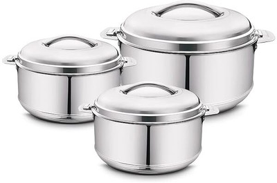 BHADU Pack of 3 Cook and Serve Casserole Set(3500 ml, 2500 ml, 1500 ml)