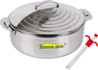 Home-pro Casserole 2500ML and Lighter Red Stainless Steel Pack of 2 Serve Casserole Set(2500 ml)