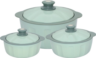 JAYPEE HOTFEAST Casserole Set with Lockable Lid for Serving, gifting and Multi Use Pack of 3 Serve Casserole Set(800 ml, 1200 ml, 1500 ml)