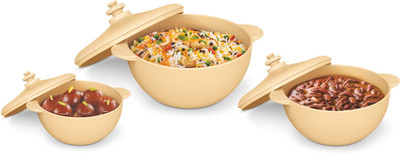 MILTON Micro Casserole 3 pc set Pack of 3 Serve Casserole Set(3000 ml)