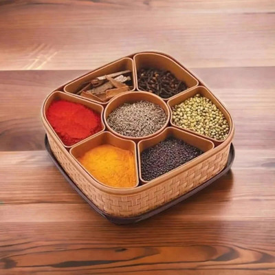 Cartco Square Plastic Masala Dabba-spice box Cook and Serve Casserole(1000 ml)