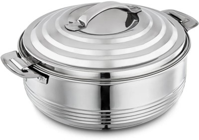 PLUMM Stainless Steel Casserole With Lid Steel Casserole 2000 ml | 5 Years Warranty Cook and Serve Casserole(2000 ml)