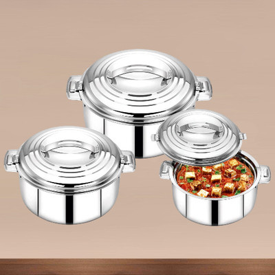 MITHALI Pack Of 3-60 Cookware Set(Steel, 3 - Piece)