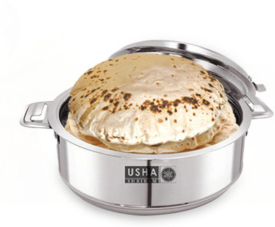 Usha Shriram Stainless Steel Hot-Case With Lid| 2 L Thermoware Casserole (2000 Ml) For Rs. 655 @ 67% off