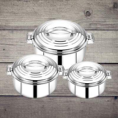 MITHALI Pack Of 3-50 Cookware Set(Steel, 3 - Piece)