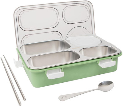 RBGIIT 4 Compartment Sealed Leak Proof Stainless Steel Lunch Box For Kid's & Adult 1 Containers Lunch Box(1200 ml, Thermoware)