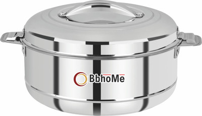 BbhoMe Stainless Steel Insulated Casserole I Double Walled I Easy to Serve & Store I Thermoware Casserole Set(5000 ml)