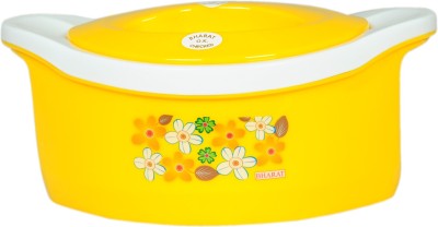 Bharat Econa 1800 Yellow & White Thermoware Casserole(1350 ml)