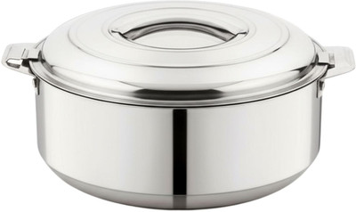 TSUMAB 1.5L Steel Hotpot (18cm) Double Wall Insulated – Silver Cook and Serve Casserole(1500 ml)