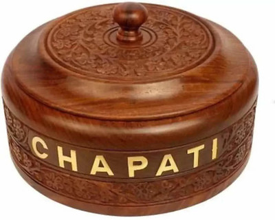 wooden unique handicrafts chapati Box/Puri Box/paratha Box hot case for Kitchen or Dining Table //CHAPATI Casserole with Engraved Design Finish Serve Casserole(1001 ml)