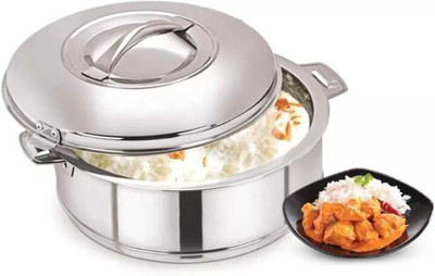 BLAL Stainless Steel Casserole Double Wall Insulated Hot Pot with Lid 2.5 liter Cook and Serve Casserole Set(2500 ml)