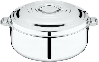 THANGAM Stainless Steel Hot Pot Curry Roti Chapati Rice Hot Box Pot with Lid Twist Lock Serve Casserole(2500 ml)