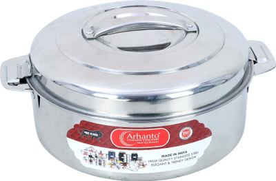 Philocaly Enterprises HotPot,chapati box/chapati container/hot case in Stainless Steel 2500 ML Serve Casserole(2500 ml)