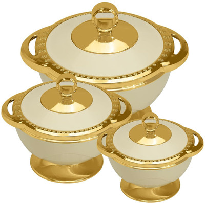 Selvel Milano Casserole Set with Lid 1700, 1100 & 600 ML Serve Casserole(1700 ml, 1100 ml, 600 ml)