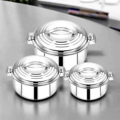MITHALI Pack Of 3-38 Cookware Set(Steel, 3 - Piece)