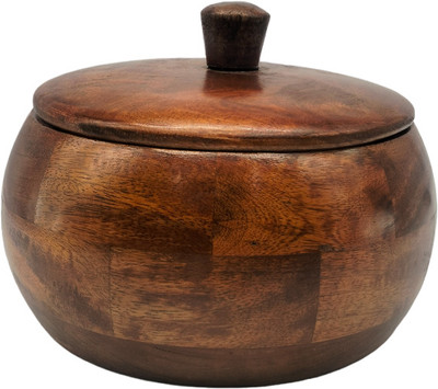 SHIYON Wooden Roti Box Chapati Warmer Hotpot Handmade Storage Casserole Pack of 1pc. Serve Casserole(1100 ml)