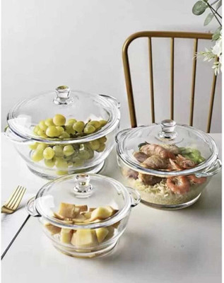 GOOD TO GREAT CREATION Pack of 3 Cook and Serve Casserole Set(1000 ml)