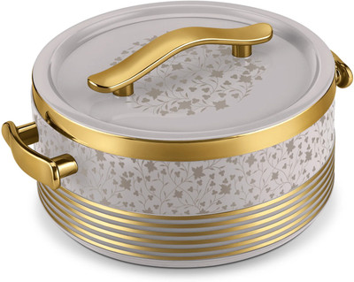 MILTON Insignia 2000 Casserole, 1900 ml I ISI Certified I Inside Steel Serve Casserole(2000 ml)