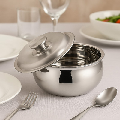 AE Maharani STEELPLUS BELLY INSULATED CASSEROLE 2200ML Serve Casserole(2200 ml)
