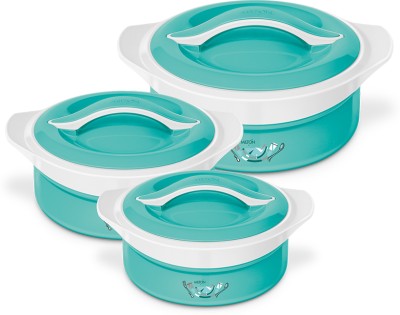 MILTON Zenith Jr. Insulated Inner Stainless Steel Casserole Pack of 3 Thermoware Casserole(500 ml, 1000 ml, 1500 ml)