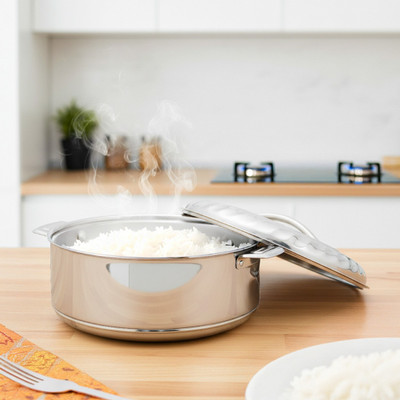 THANGAM Thangam Premium Stainless Steel Casserole 15 Litre with Lid Serve Casserole(15000 ml)